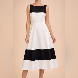Kate Spade Black and White Strapless Dress